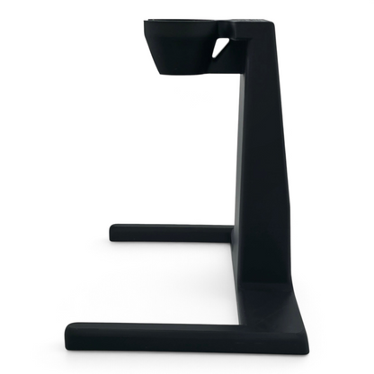 right side black immersion blender stand with a stable base and minimalist design for kitchen organization.